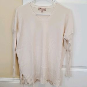 Women's cream-colored loose fit sweater